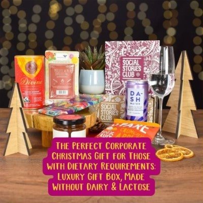 The Perfect Corporate Christmas Gift for Those with Dietary Requirements: Luxury Gift Box, Made Without Dairy & Lactose.