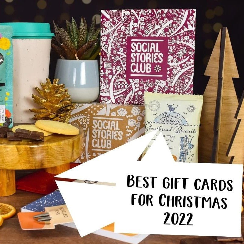 The ultimate guide to giving a gift card as a corporate gift: Shall I give my team gift cards this Christmas? Should I give an Amazon gift card? Sustainable alternatives to Amazon gift cards. Best gift cards for Christmas 2022 - Social Stories Club