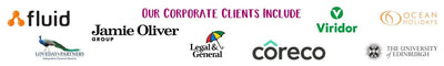 Our corporate clients include Viridor, Legal & General, Ocean Holiday, University of Edinburgh, and Coreco