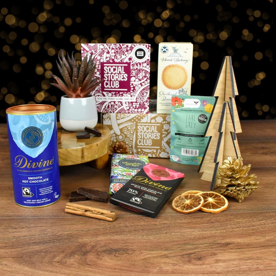 Hug In A Box by Social Stories Club, featuring comforting and ethical treats.