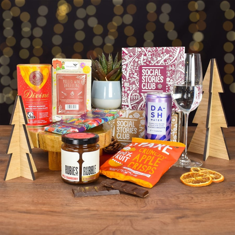 Luxury Gift Box, Made Without Dairy & Lactose by Social Stories Club, featuring ethically sourced, dairy-free products supporting social and environmental causes.