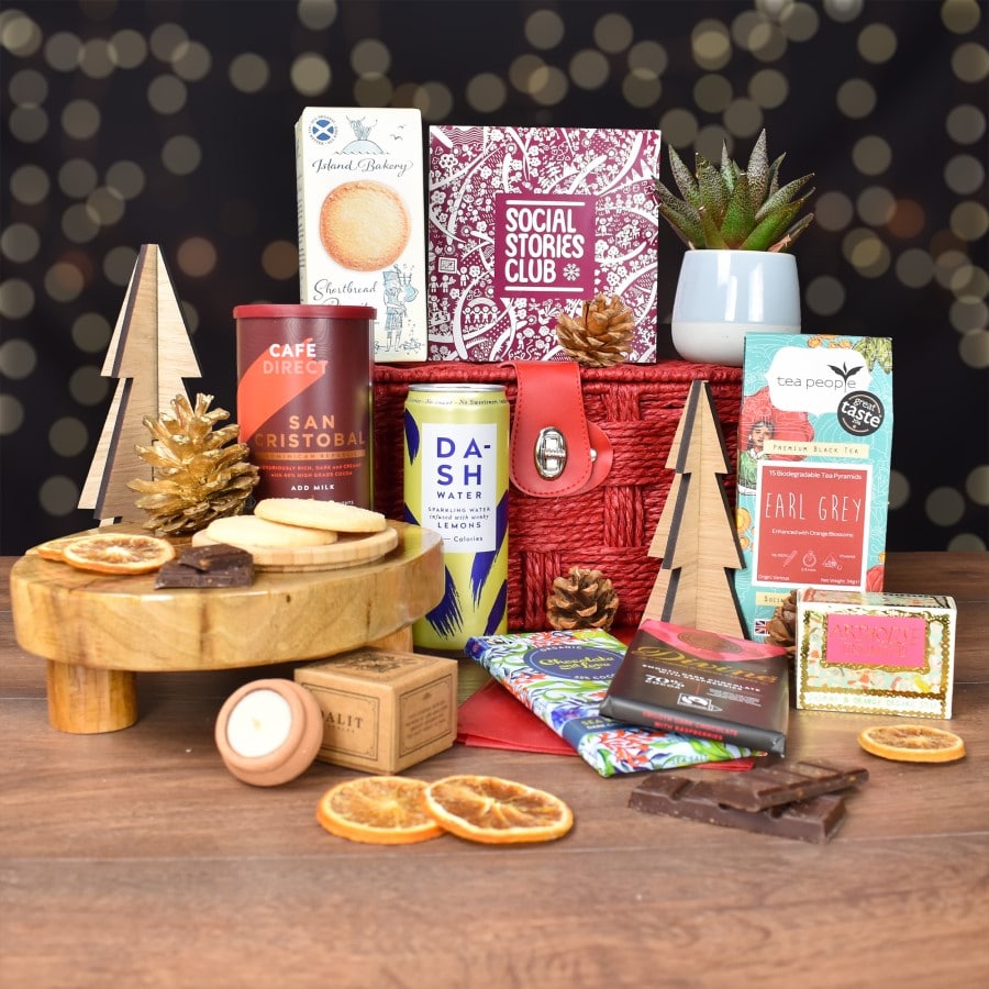 Original Social Stories Gift Hamper by Social Stories Club, featuring ethical treats and sustainable items.