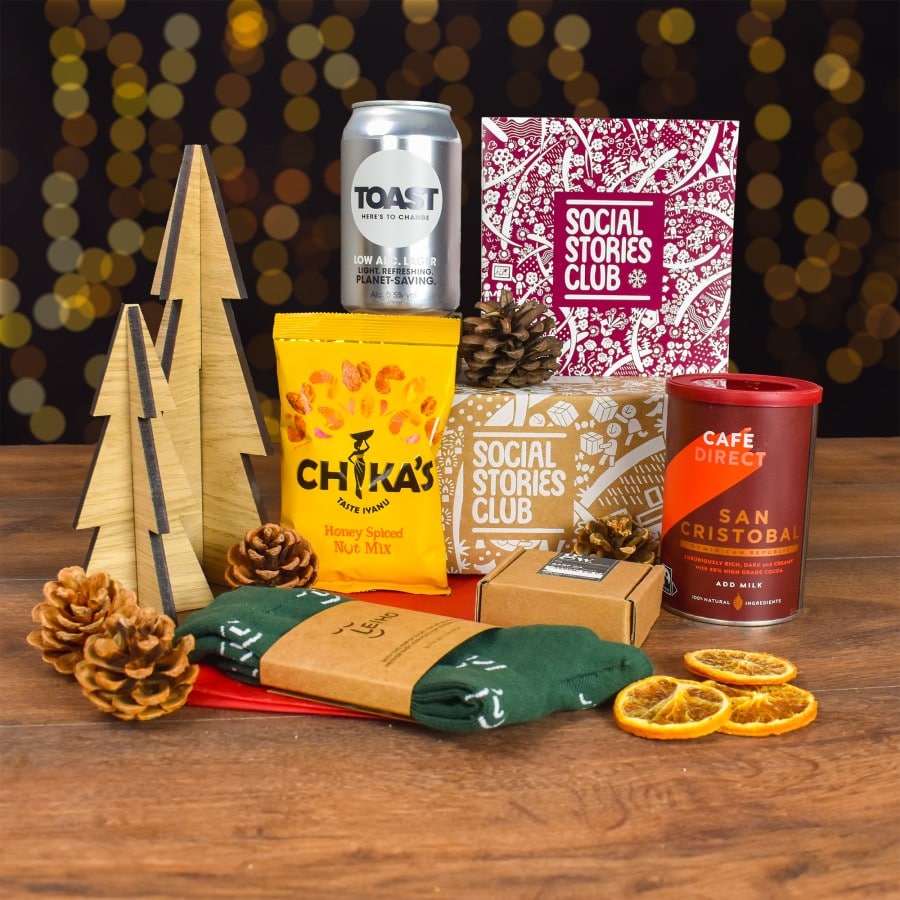 Sustainable Gift Box for Him by Social Stories Club, featuring eco-friendly and ethically sourced products.