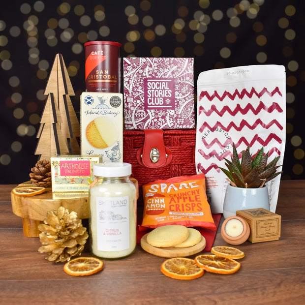 Thinking of You Gift Hamper by Social Stories Club, featuring ethically sourced and sustainable treats.