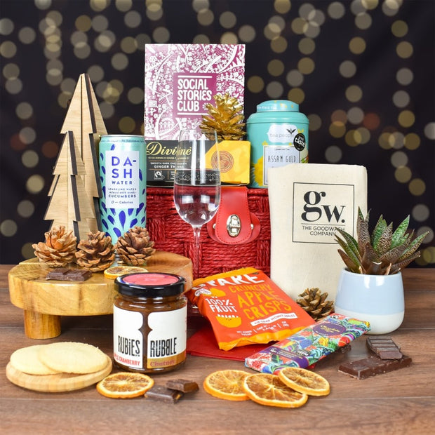 Vegan Treats Gift Hamper by Social Stories Club, featuring plant-based treats supporting social and environmental causes.