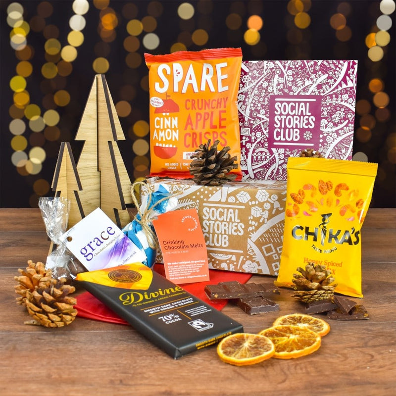 Christmas Treat Gift Box. Great sustainable corporate gift for employees. Best social enterprise gift for Christmas.