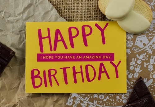 Happy Birthday (Yellow) Card